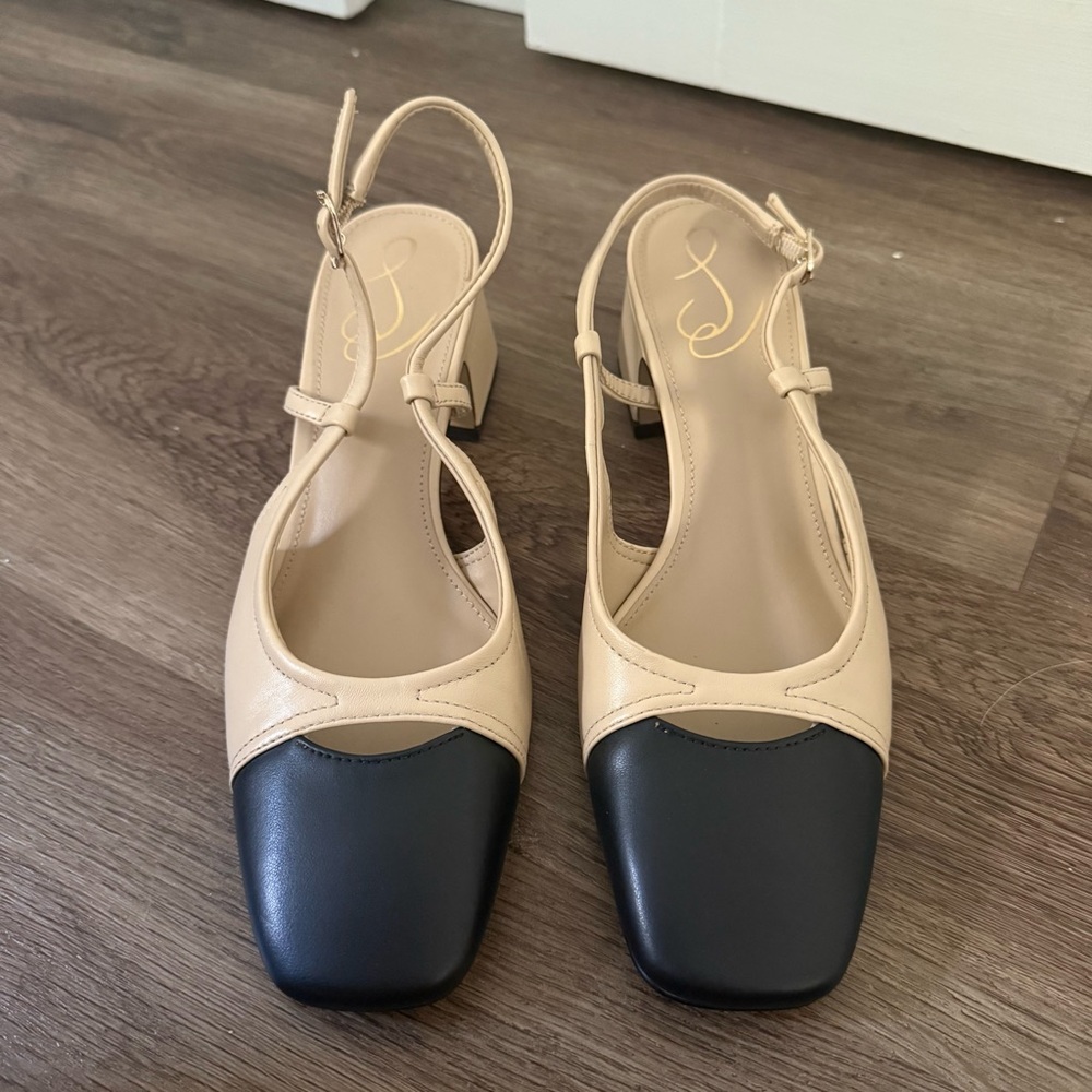 Sam Edelman - Tarra Slingback Heels - Black and Tan